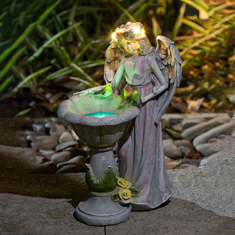 Solar Glowing Angel Garden Resin Crafts