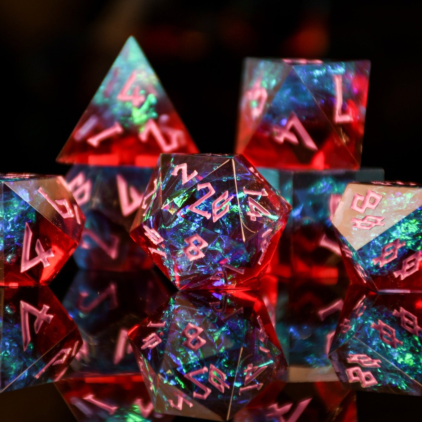 Sorcerous Burst Sharp-Edged Resin Dice Set