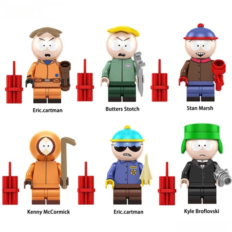 South Park set of 6 Lego Minifigures Custom Toys