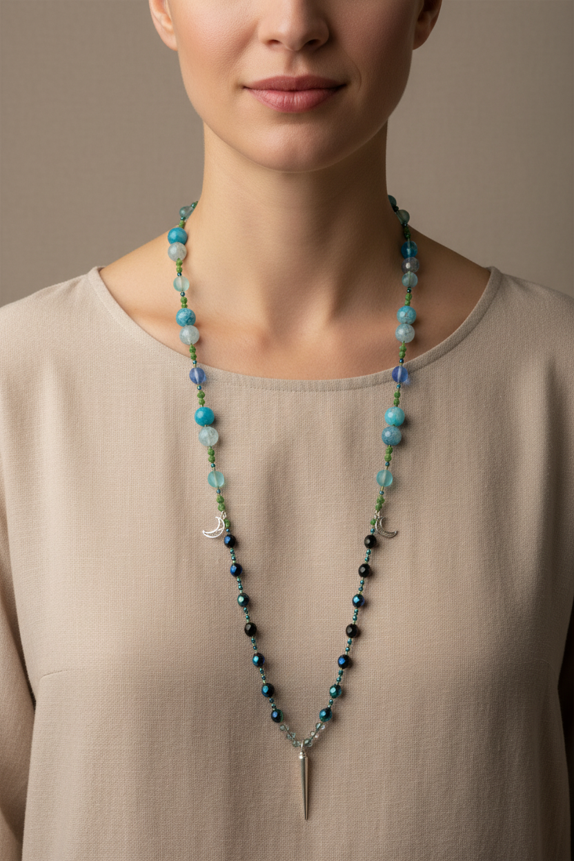 Seaside Moonglow Long Necklace