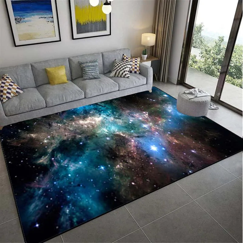 Space Planet Carpet Starry Sky Carpets In The Living Room Rug Illusion Rugs Home Decoration Bedroom Mat Children Carpet Area Rug