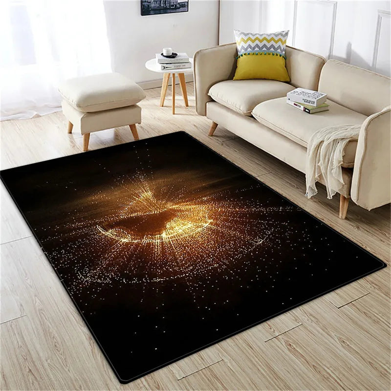 Space Planet Carpet Starry Sky Carpets In The Living Room Rug Illusion Rugs Home Decoration Bedroom Mat Children Carpet Area Rug