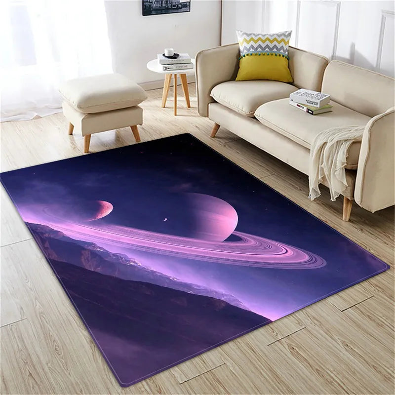 Space Planet Carpet Starry Sky Carpets In The Living Room Rug Illusion Rugs Home Decoration Bedroom Mat Children Carpet Area Rug