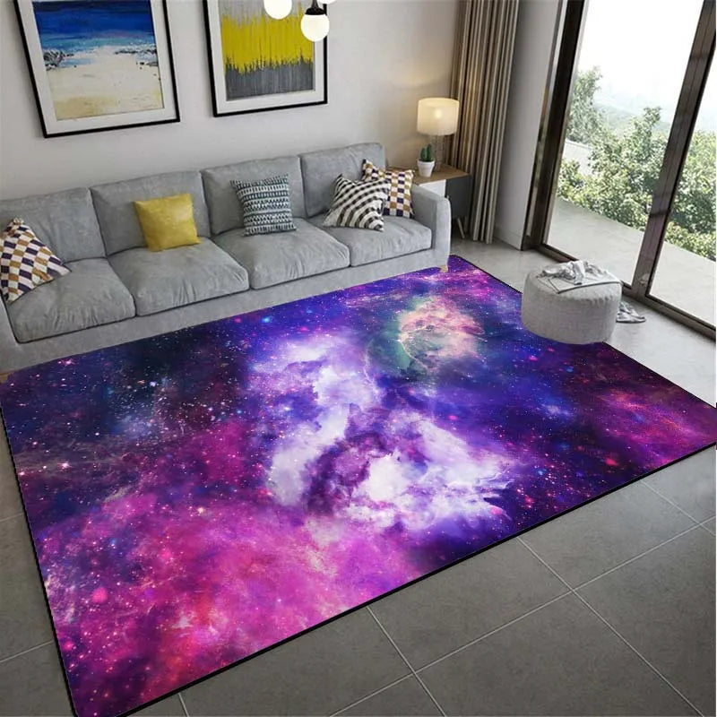 Space Planet Carpet Starry Sky Carpets In The Living Room Rug Illusion Rugs Home Decoration Bedroom Mat Children Carpet Area Rug