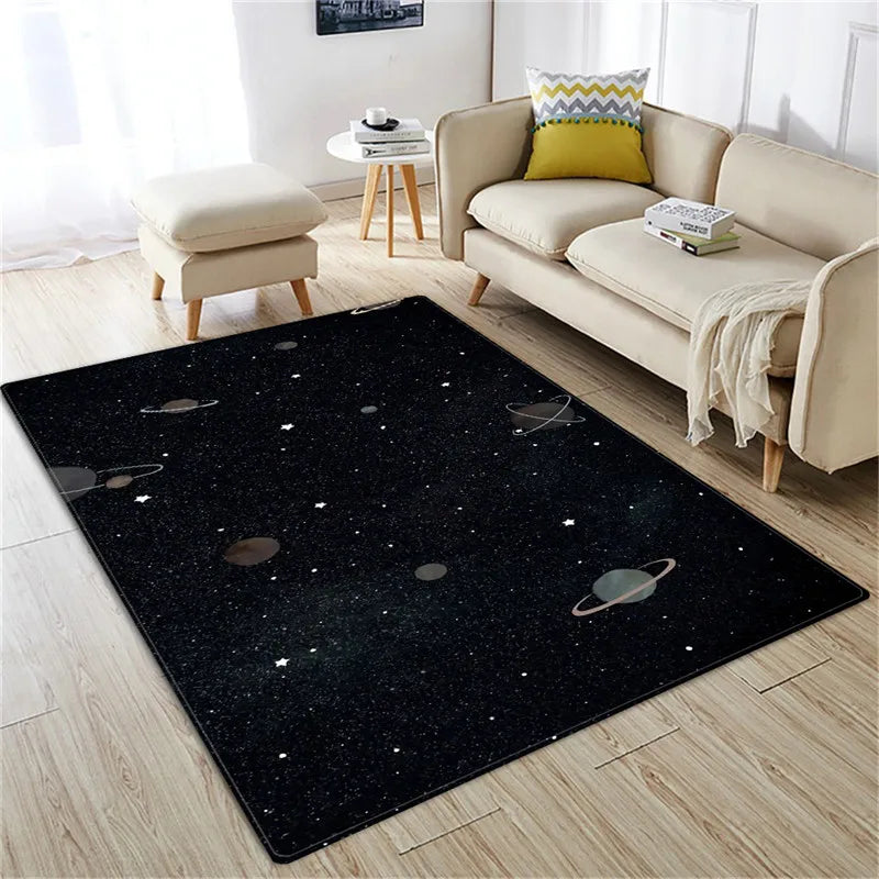 Space Planet Carpet Starry Sky Carpets In The Living Room Rug Illusion Rugs Home Decoration Bedroom Mat Children Carpet Area Rug