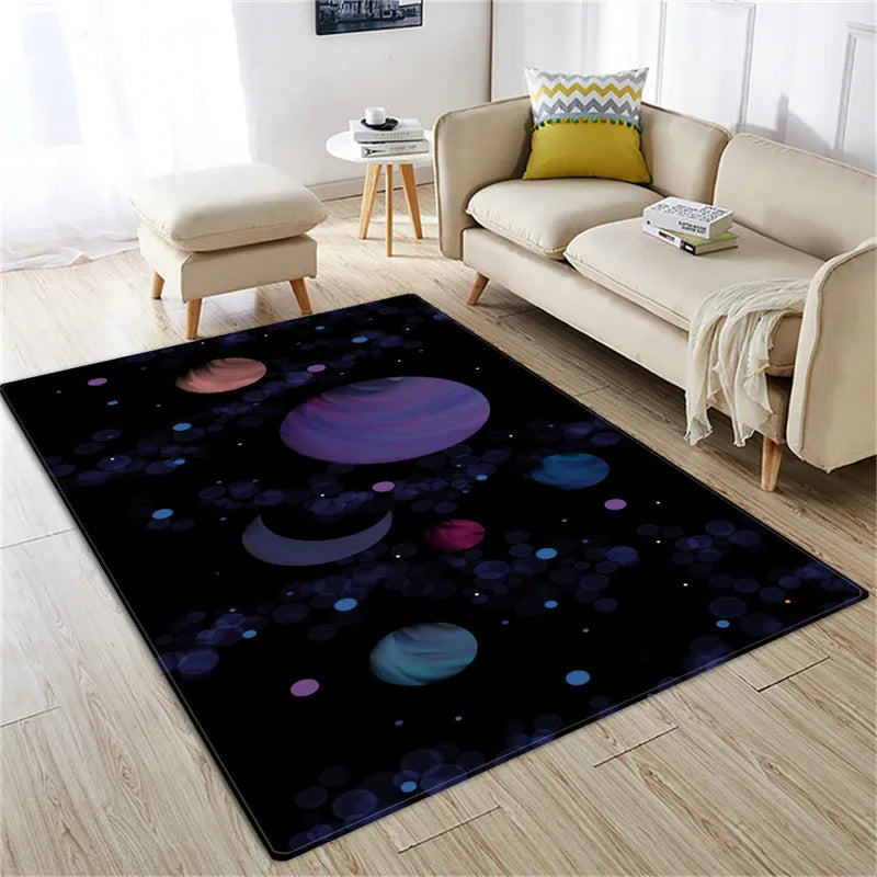 Space Planet Carpet Starry Sky Carpets In The Living Room Rug Illusion Rugs Home Decoration Bedroom Mat Children Carpet Area Rug