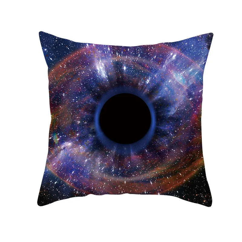 Space science fiction black hole pattern cushion cover for home living room sofa bedroom decorative pillowcase