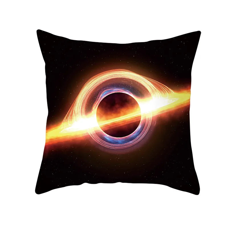 Space science fiction black hole pattern cushion cover for home living room sofa bedroom decorative pillowcase