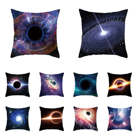 Space science fiction black hole pattern cushion cover for home living room sofa bedroom decorative pillowcase