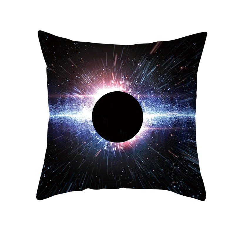 Space science fiction black hole pattern cushion cover for home living room sofa bedroom decorative pillowcase