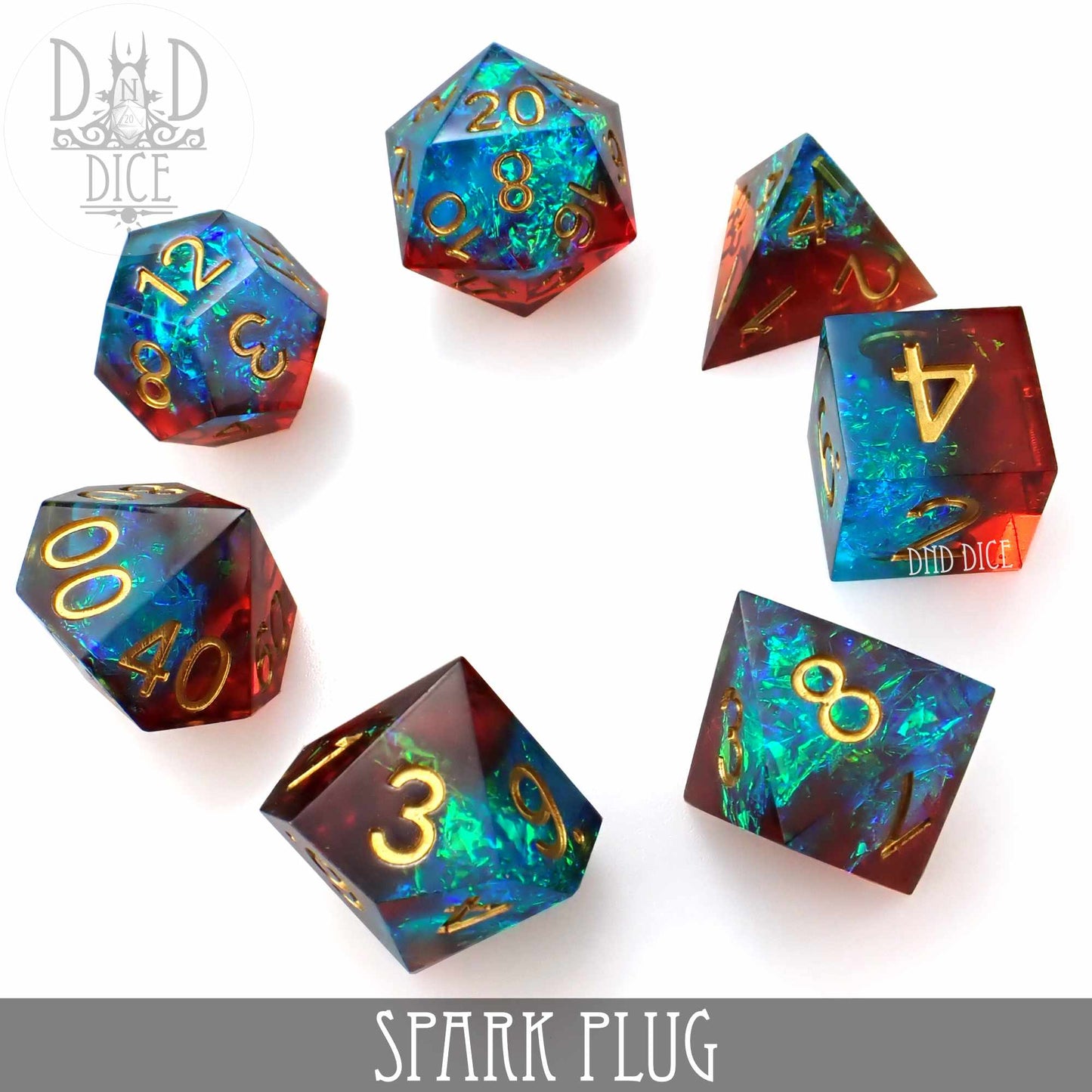 Spark Plug Handmade Dice Set