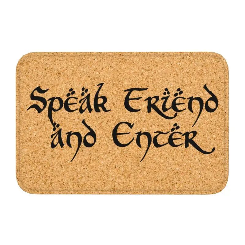 Speak Friend And Enter Front Floor Door Entrance Mat Outdoor Kitchen Bath Doormat Balcony Welcome Carpet Rug