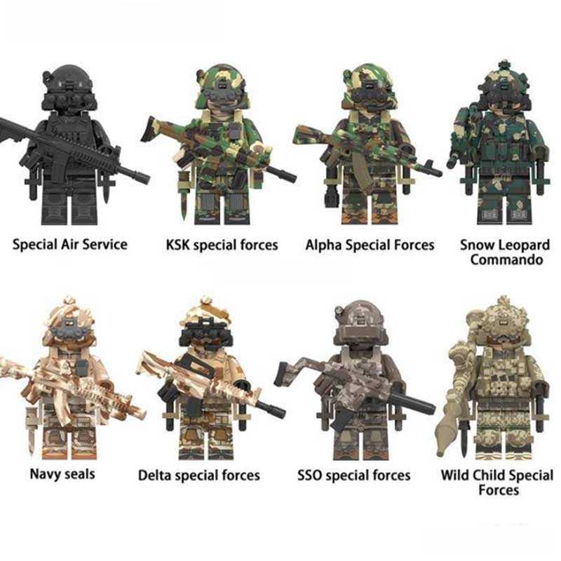 Special Forces Soldiers Set of 8 Lego Minifigures Custom Toys 2