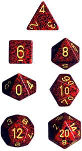 Speckled Polyhedral Mercury 7-Die Set - Role-Players