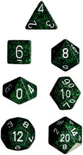 Speckled Polyhedral Recon 7-Die Set - 
