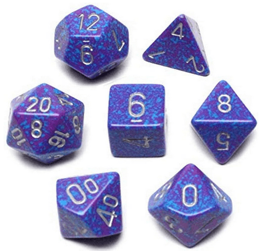 Speckled Polyhedral Silver Tetra 7-Die Set - 