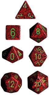 Speckled Polyhedral Strawberry 7-Die Set - 