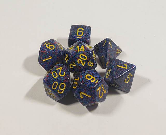 Speckled Polyhedral Twilight 7-Die Set - 