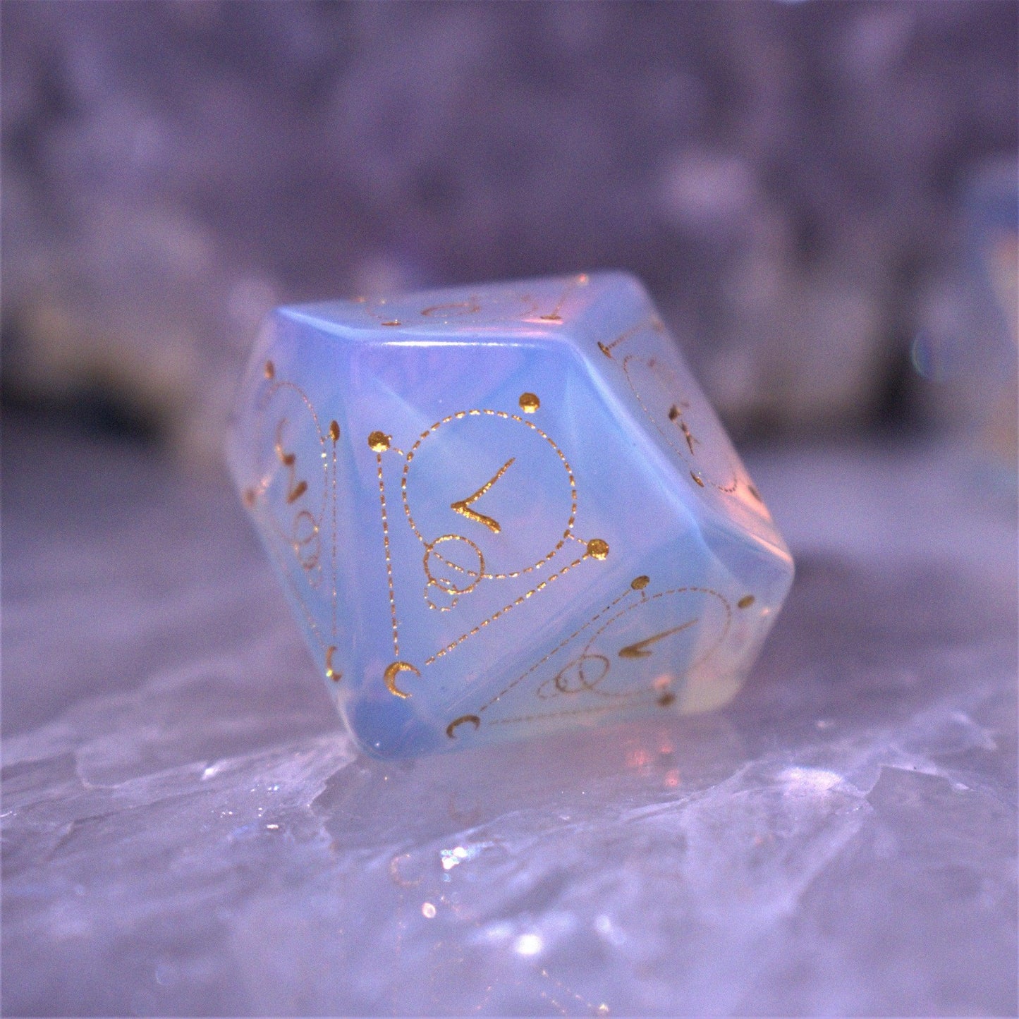 Spellcaster Opalite Stone Dice Set