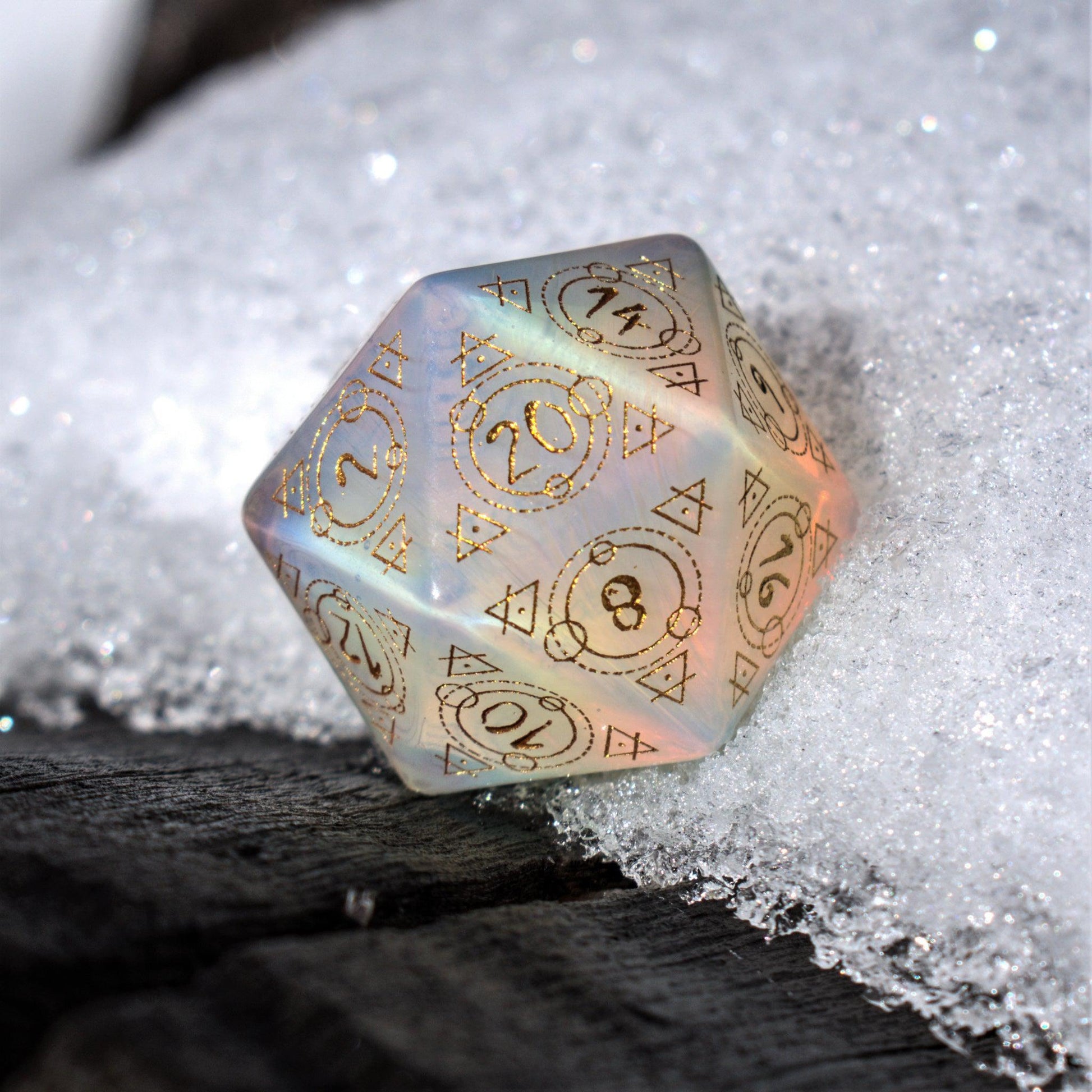 Spellcaster Opalite Stone Dice Set