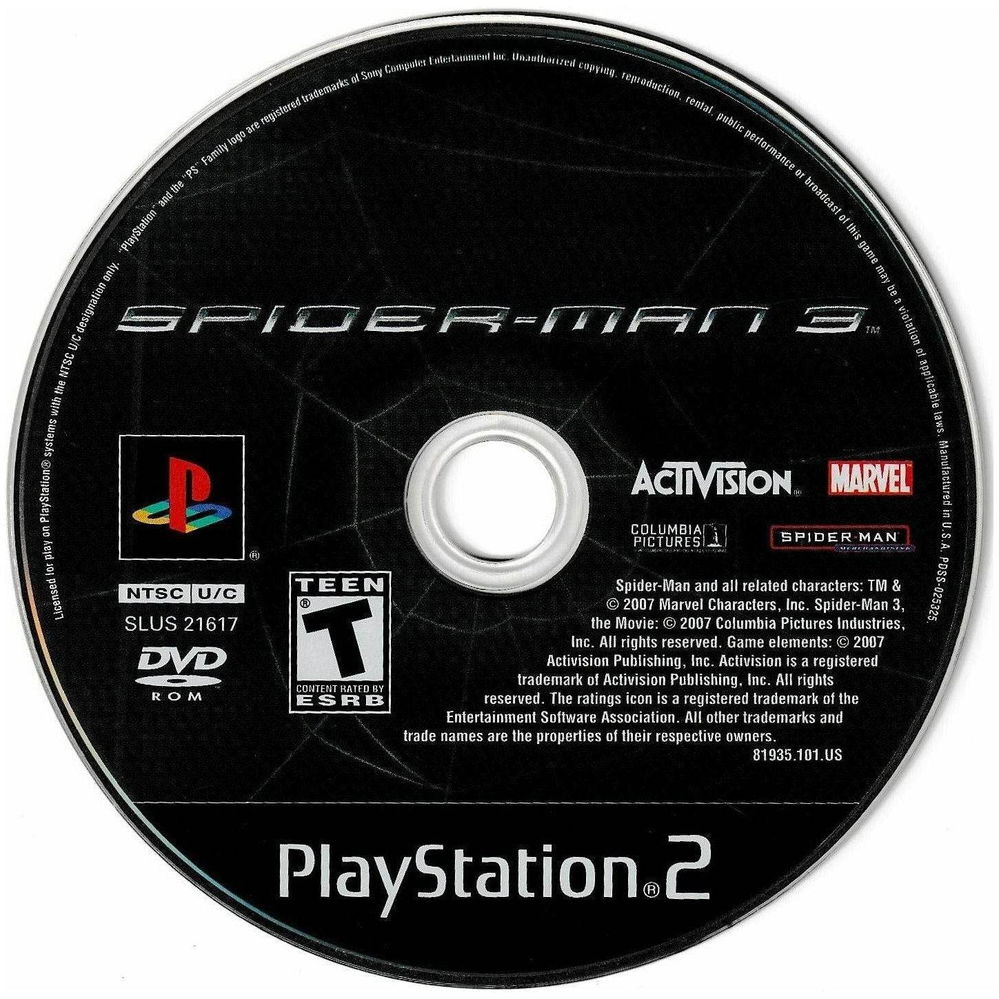 Spiderman 3 - PlayStation 2 (LOOSE) - Role-Players