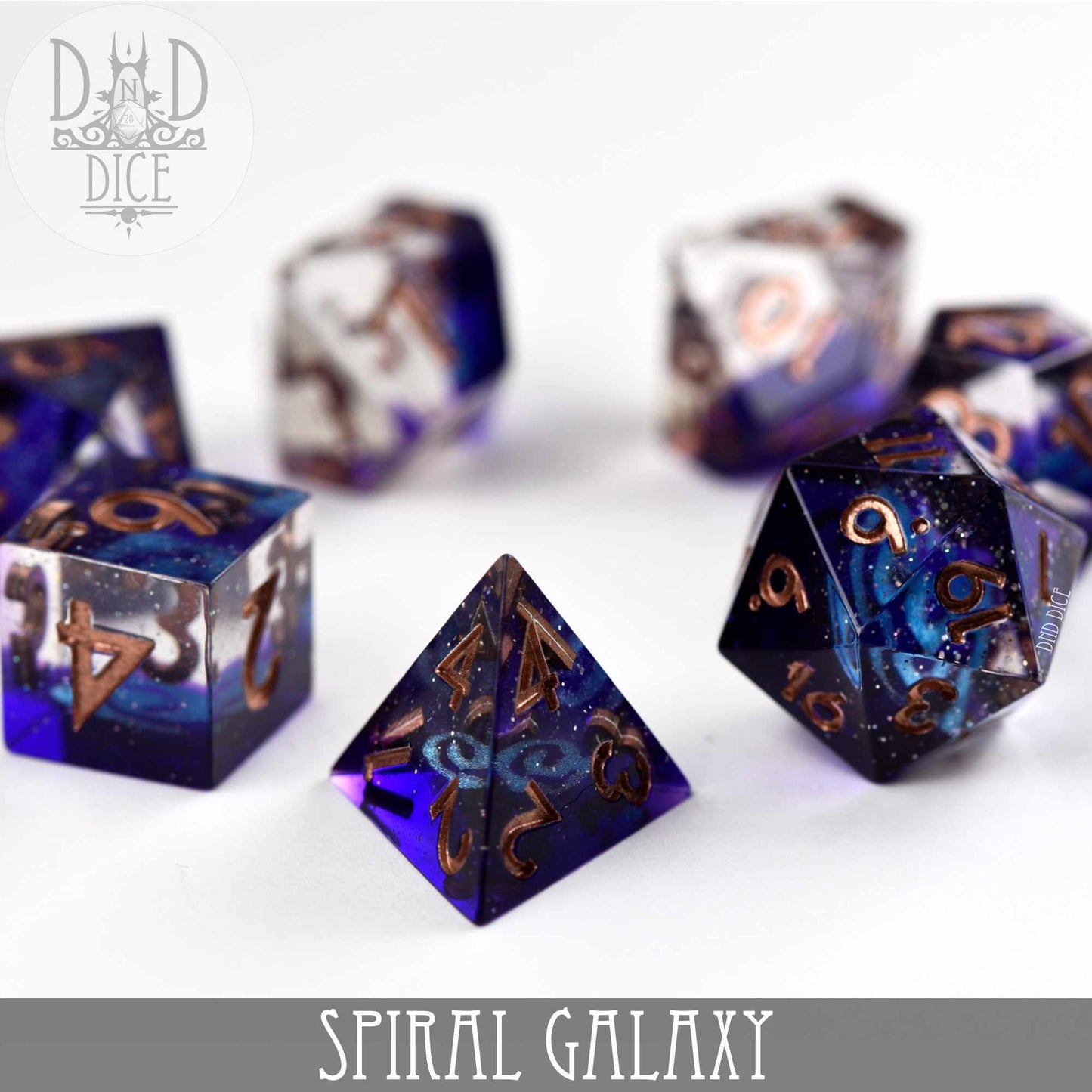 Spiral Galaxy Handmade Dice Set