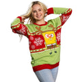 Spongebob LED Reindeer Nose Ugly Christmas Sweater