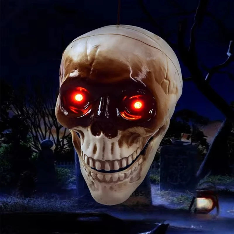 Spooky Skull Heads Halloween Decor Skull Heads With Motion Sensor Halloween Decorations Scary Sound Spooky Decoration