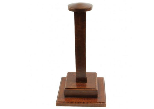 Square Base Wooden Helmet Stand