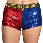 SS Movie Replica Harley Quinn Halloween Cosplay Costume Shorts with Belt