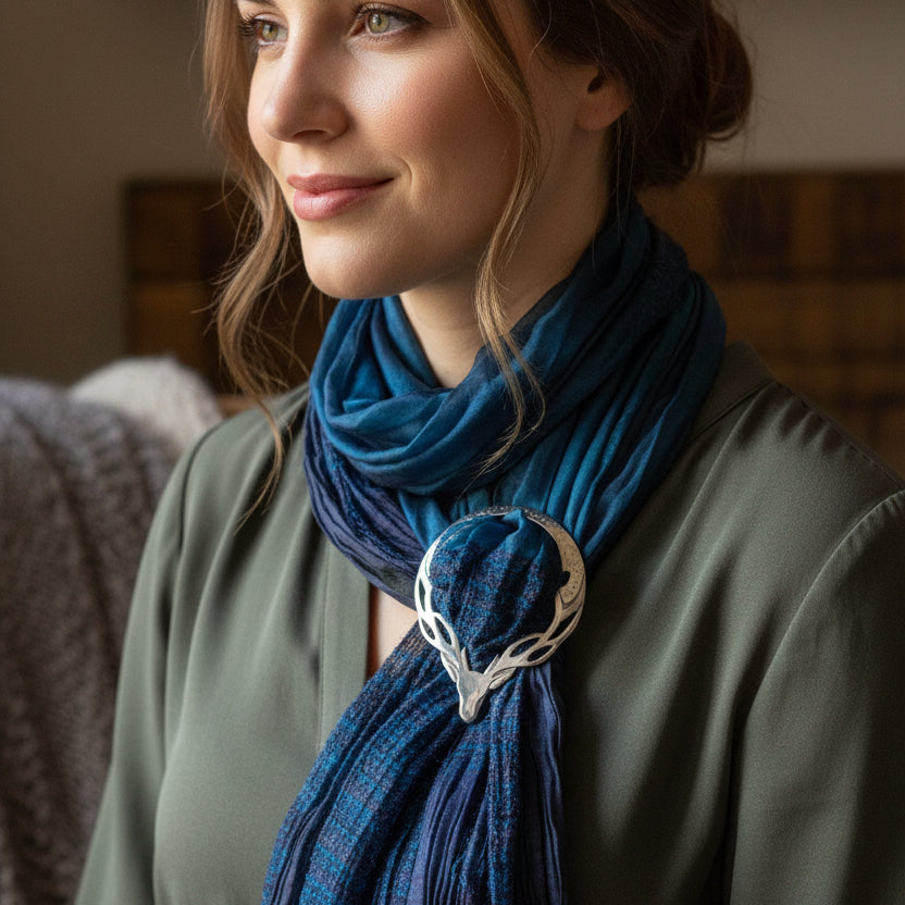 Stag Scarf Ring