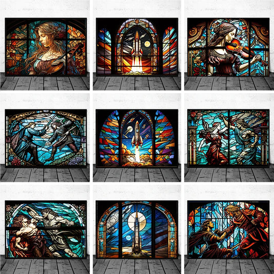 Stained glass poster