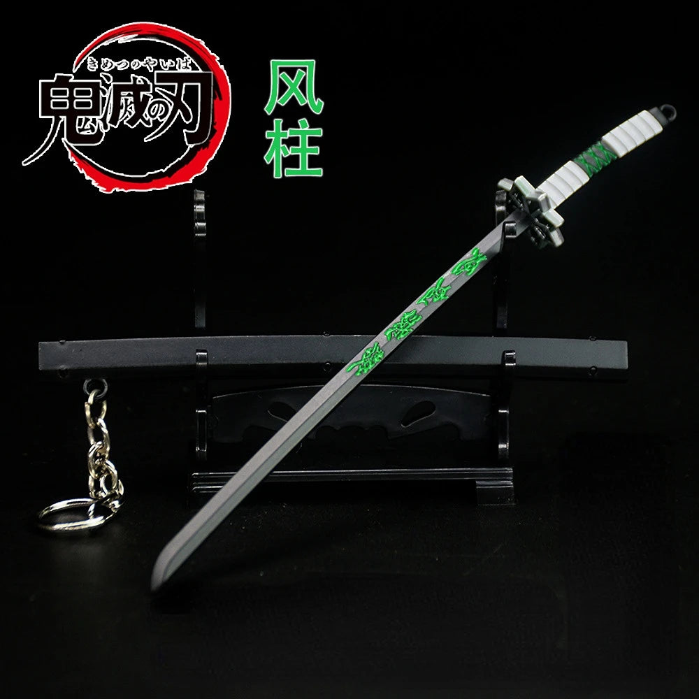 Stand not included New The Blade of the Ghost 17cm Mini Katana Keychains key chains evil eye anime keychain key chain cute keychain