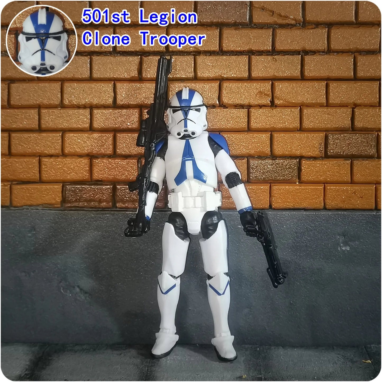 Star Wars 3.75 Inch  Clone Trooper 1/18 501st 104th Wolffepack  212th Cody Action Figure  Hardcase REX Toys Model Loose