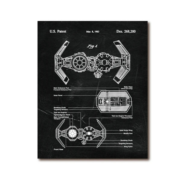 Star Wars Air Vehicle Patent Poster  40x50cm-60x90cm