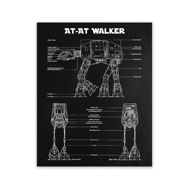 Star Wars Air Vehicle Patent Poster  40x50cm-60x90cm