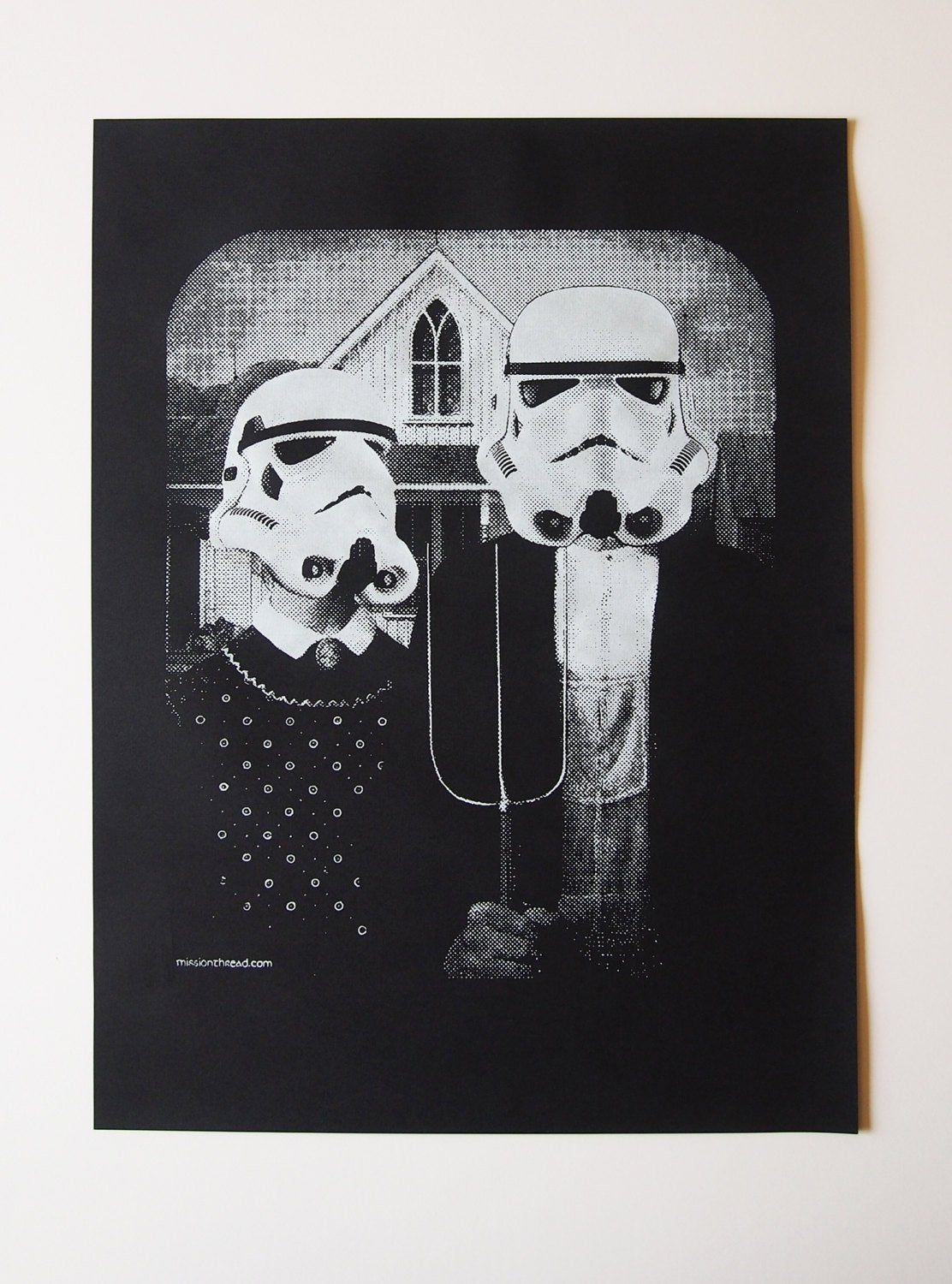 Star Wars American Gothic parody poster, Star Wars print- Worldwide shipping