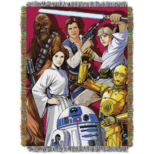 Star Wars Classic - Rebel Forces Licensed 48"x 60" Woven Tapestry Throw by The Northwest Company