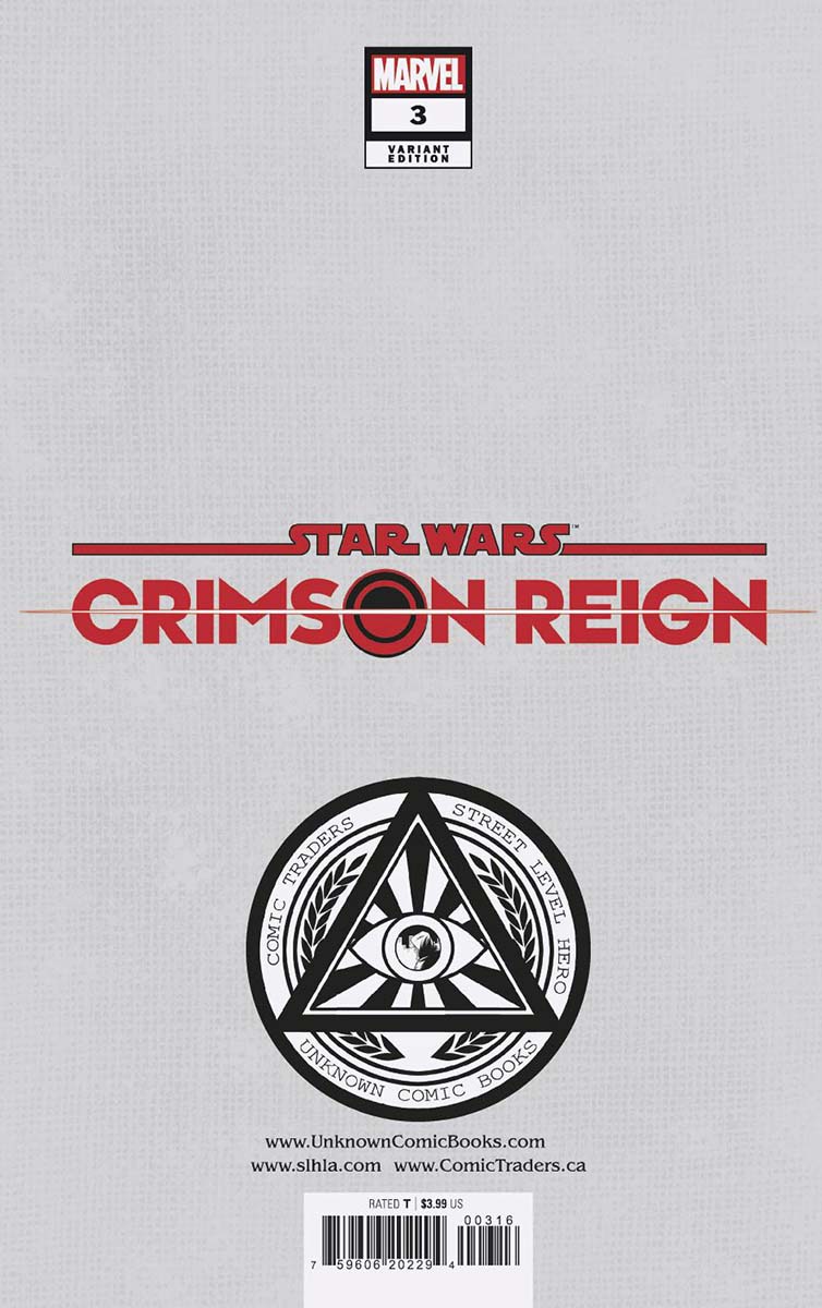 Star Wars: Crimson Reign 3 Unknown Comics Tyler Kirkham Exclusive Virgin Var (03/09/2022)