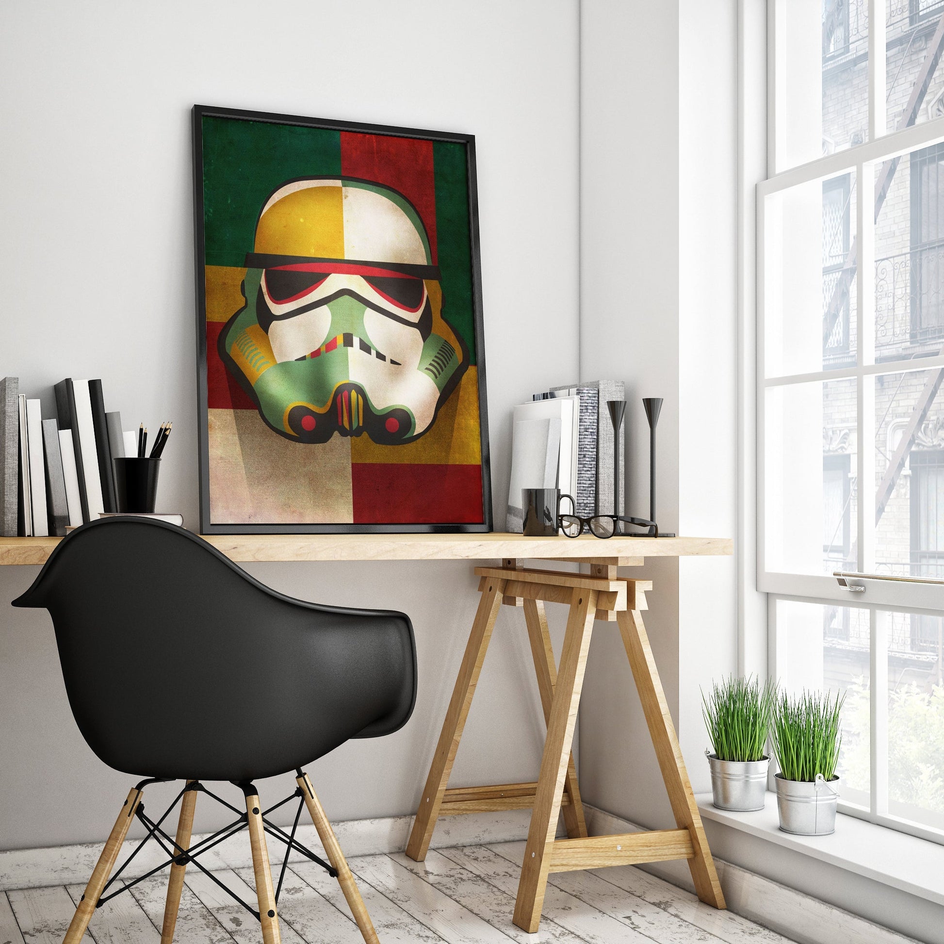 Star Wars Imperial soldier helm poster