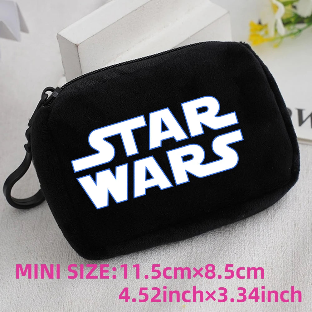 Star Wars Kids Anime Plush Coin Purse Girls Boys Cute Mini Wallet Cartoon Moneybag Kids Storage Bag Pendant Birthday Gifts