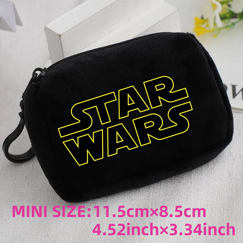 Star Wars Kids Anime Plush Coin Purse Girls Boys Cute Mini Wallet Cartoon Moneybag Kids Storage Bag Pendant Birthday Gifts