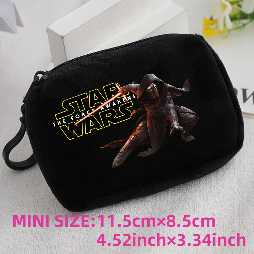 Star Wars Kids Anime Plush Coin Purse Girls Boys Cute Mini Wallet Cartoon Moneybag Kids Storage Bag Pendant Birthday Gifts