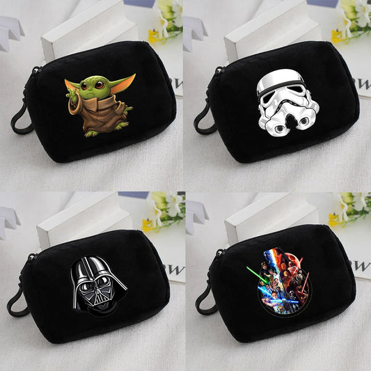 Star Wars Kids Anime Plush Coin Purse Girls Boys Cute Mini Wallet Cartoon Moneybag Kids Storage Bag Pendant Birthday Gifts