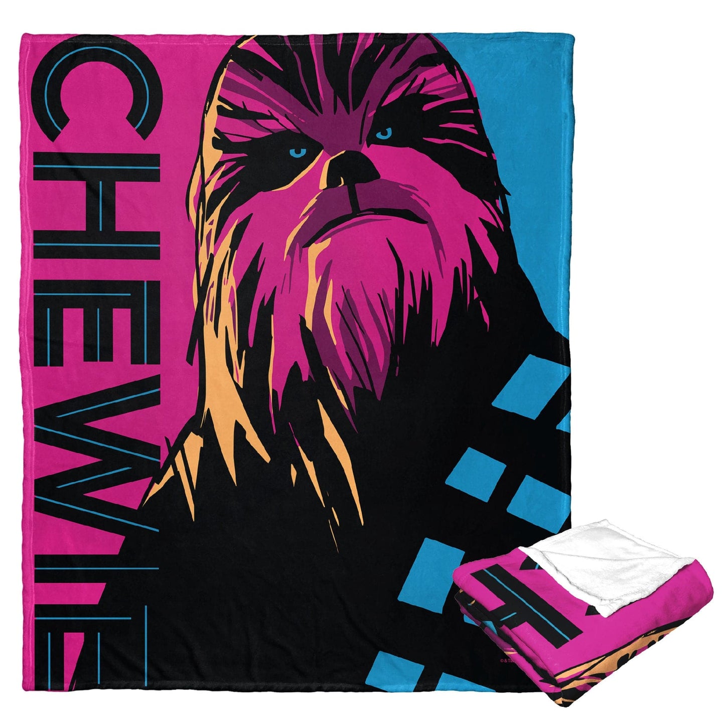 Star Wars; Pop Art Chewie Aggretsuko Comics Silk Touch Throw Blanket; 50" x 60"