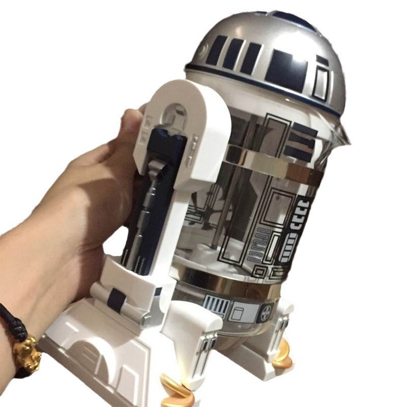 Star Wars R2D2 Robot Mini Home Hand-Poured Coffee Maker Coffee Pot Thermos Pot Mocha French Press Pot