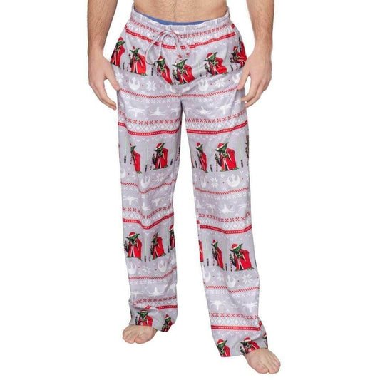 Star Wars Yoda Logo Christmas Grey Lounge Pants - S