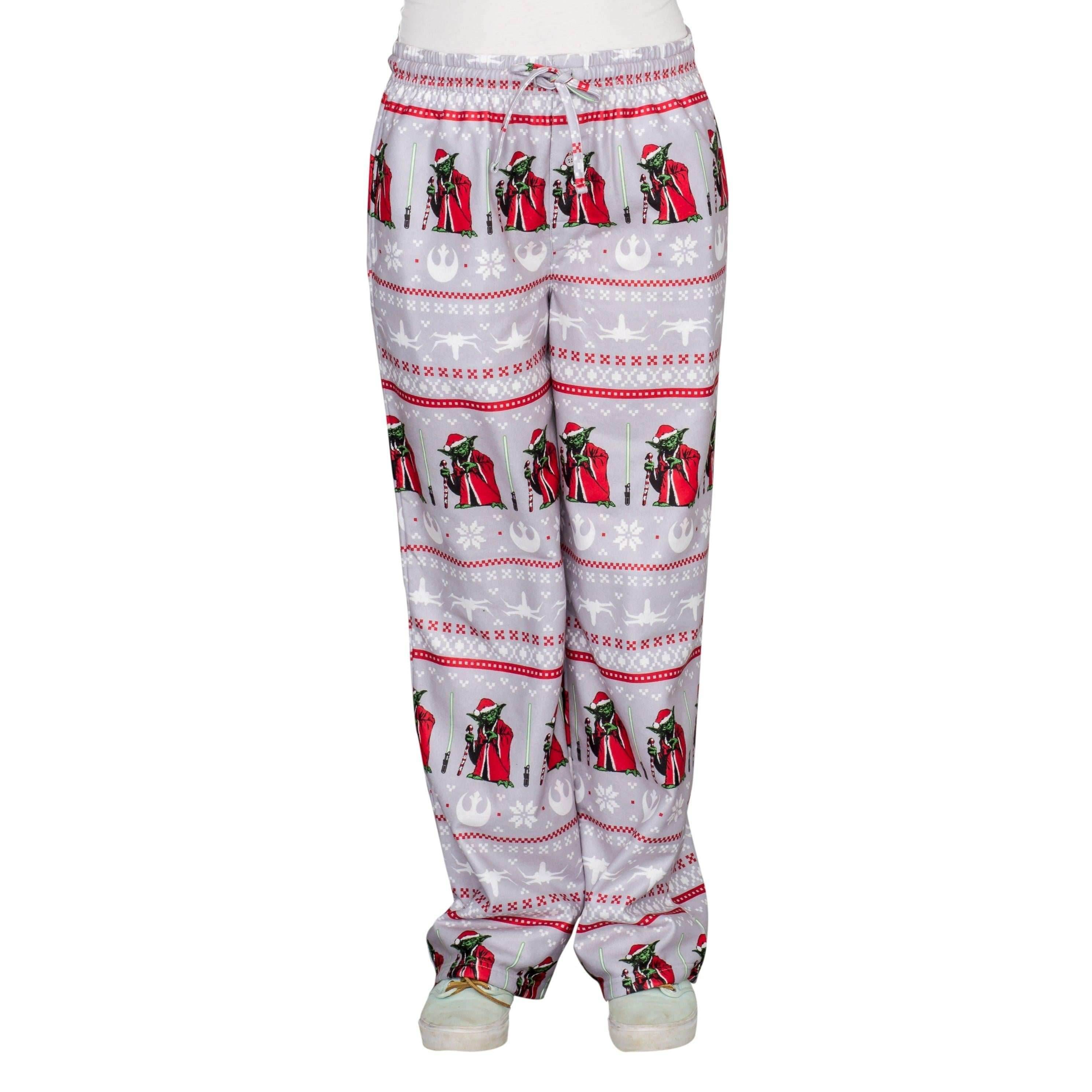 Star Wars Yoda Logo Christmas Grey Lounge Pants - 3X
