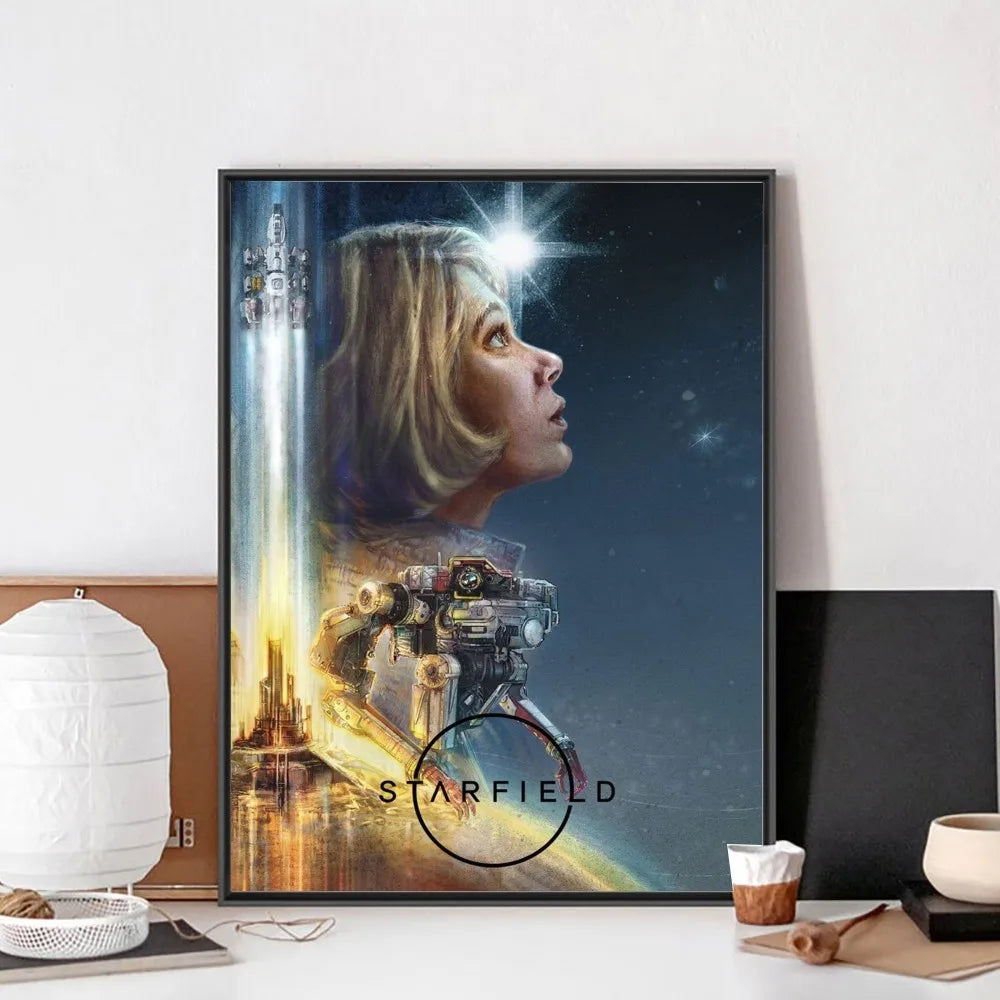 Starfield Game Poster DIY No Framed Kraft Club Bar Paper Vintage Poster Wall Art Painting Bedroom Study Stickers