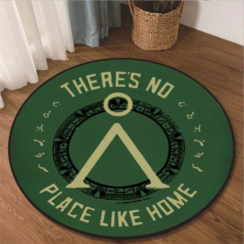 Stargate Carpet Movie Non-slip Floormat Round Area Rug Science Fiction Chairmat Play Mat for Playroom Bedroom Kids Room